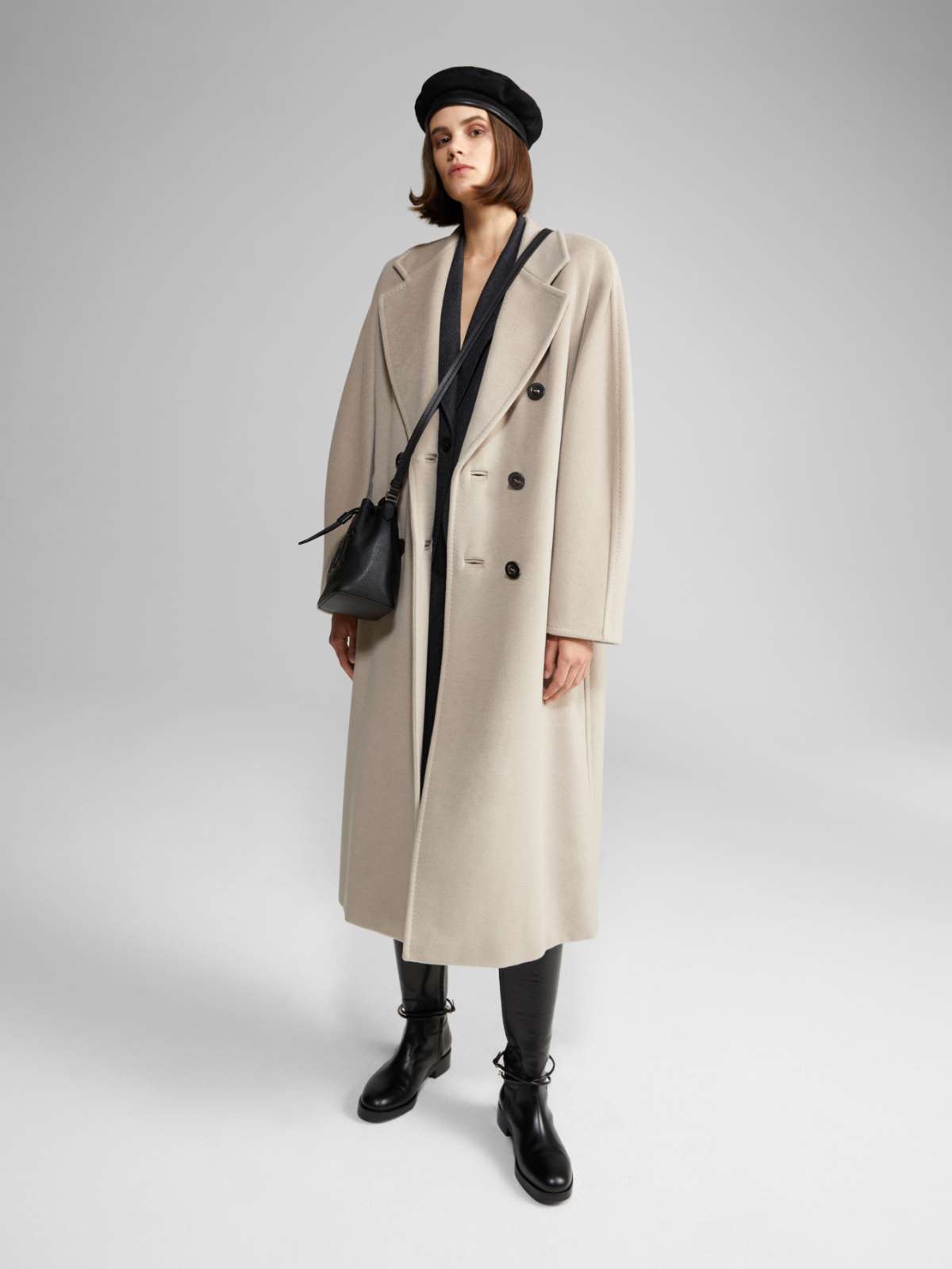 101801 Madame经典大衣 - 米色 - Marina Rinaldi