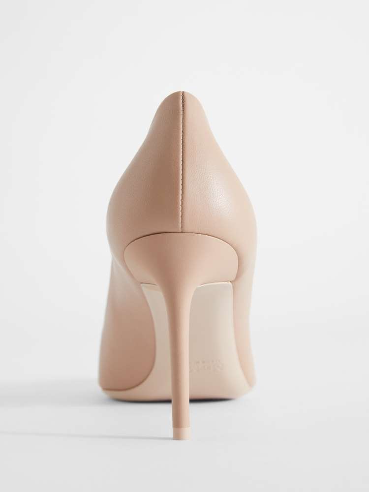 纳帕皮高跟鞋 - 米色 - Marina Rinaldi - 6