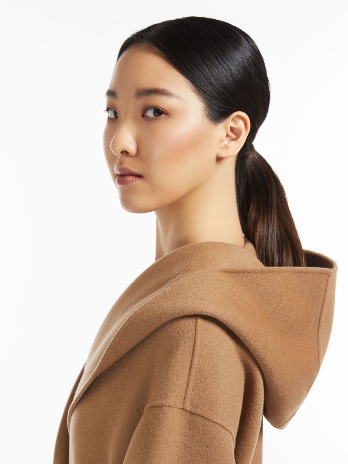 双面羊毛大衣 - 驼色 - Marina Rinaldi - 4