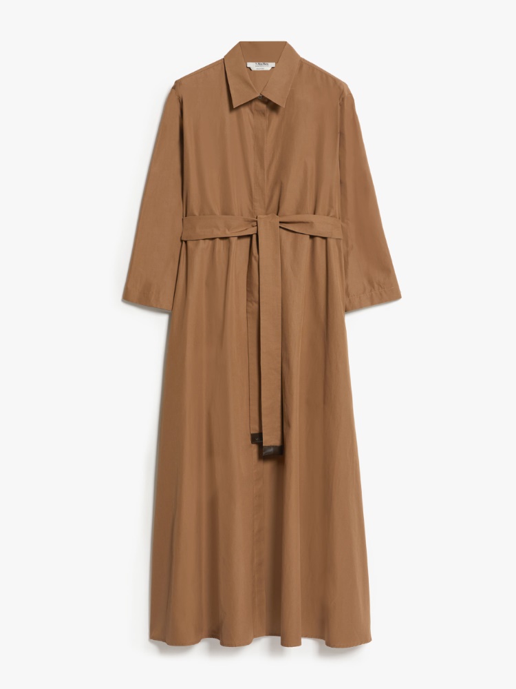 棉府绸衬衫裙 - 米色 - Marina Rinaldi - 5