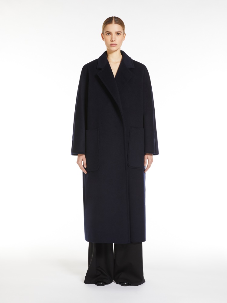 Cashmere and wool robe coat - 蓝色 - Marina Rinaldi - 2