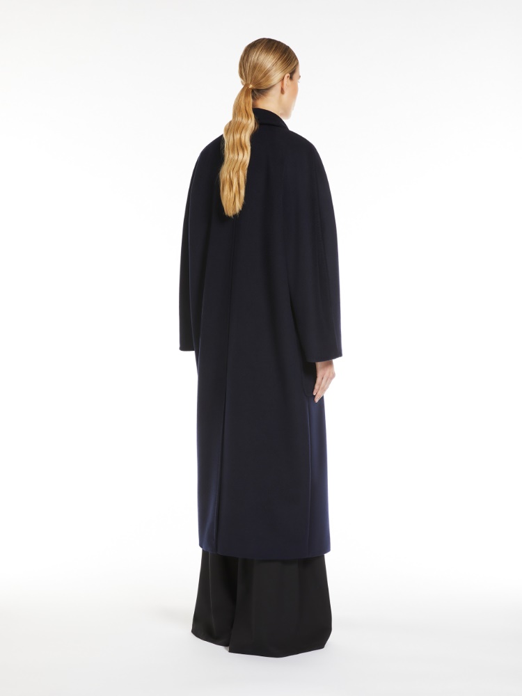 Cashmere and wool robe coat - 蓝色 - Marina Rinaldi - 3