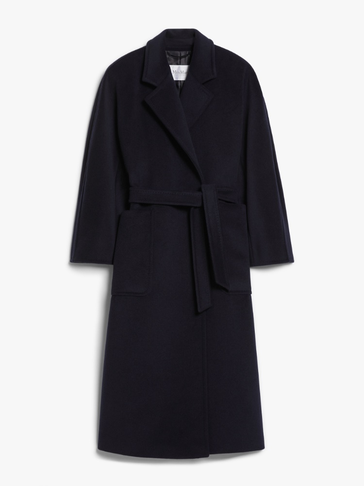 Cashmere and wool robe coat - 蓝色 - Marina Rinaldi