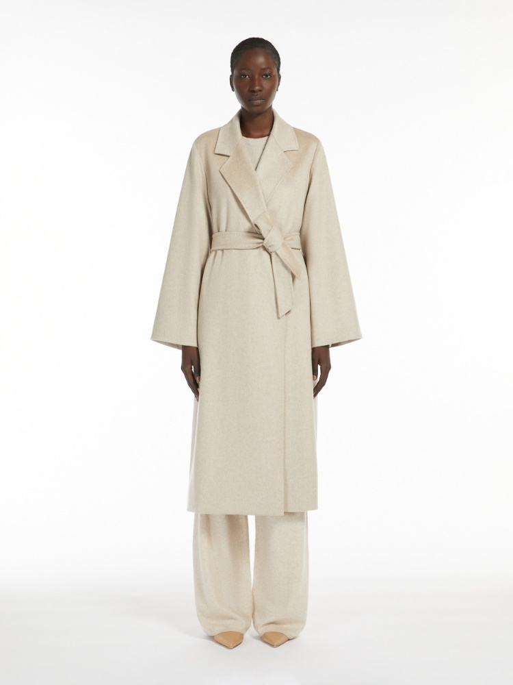 Flared cashmere coat, 米色| 