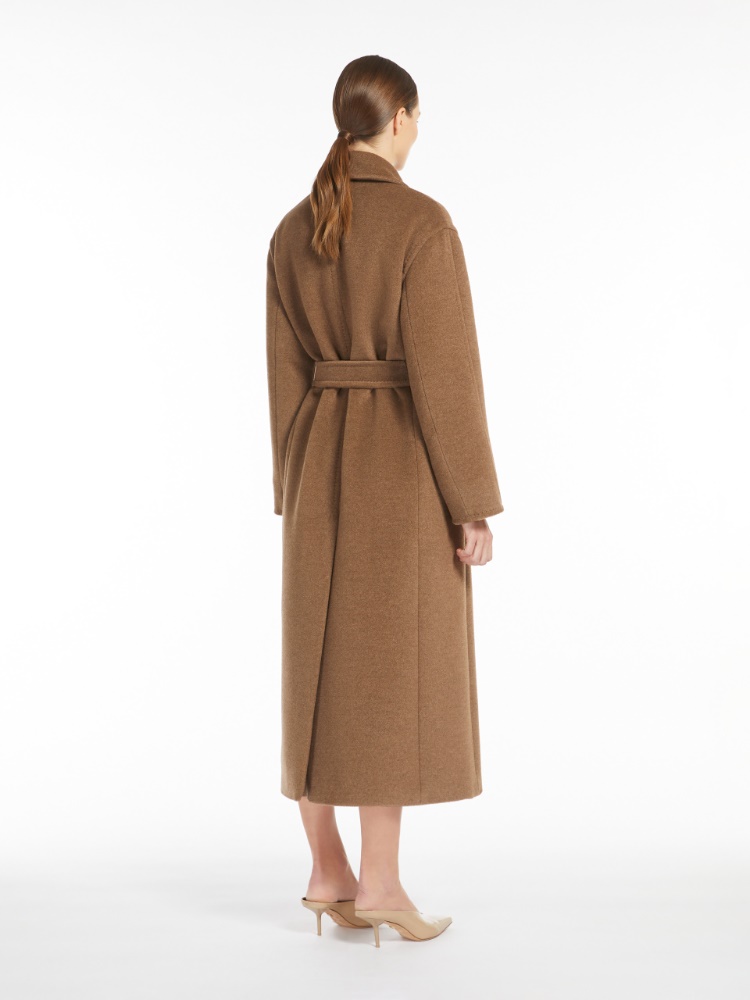 Alpaca, wool and cashmere wrap coat - 褐色 - Marina Rinaldi - 3