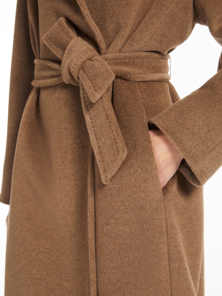 Alpaca, wool and cashmere wrap coat - 褐色 - Marina Rinaldi - 4