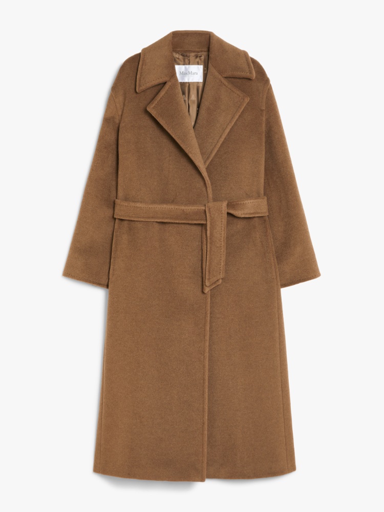 Alpaca, wool and cashmere wrap coat - 褐色 - Marina Rinaldi - 6