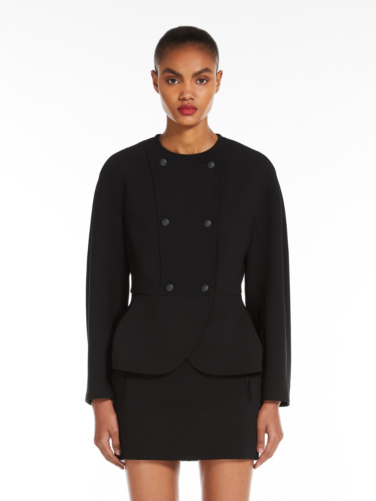 Fitted jacket in stretch fabric - 黑色 - Marina Rinaldi - 2