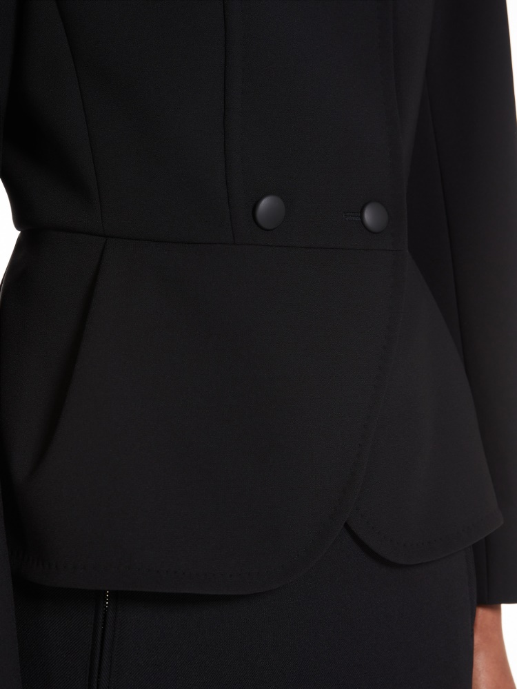 Fitted jacket in stretch fabric - 黑色 - Marina Rinaldi - 5
