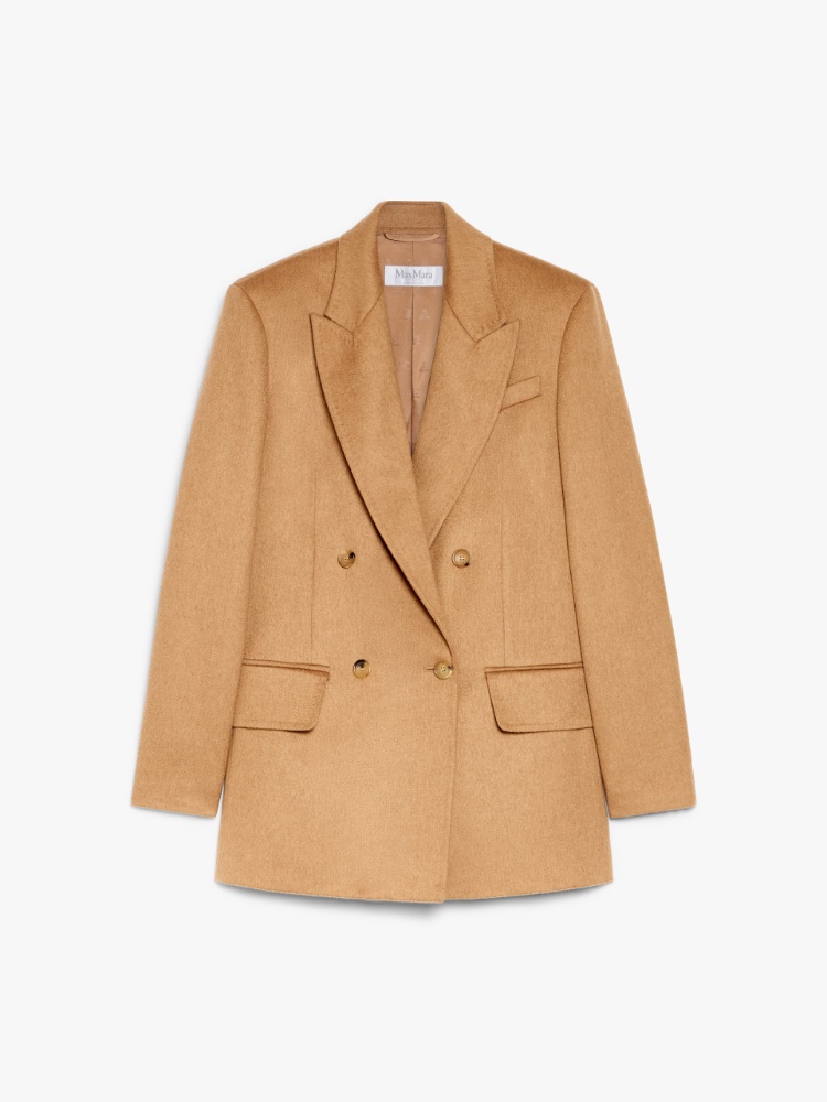 Olimpia Jacket in pure camel drap - 驼色 - Marina Rinaldi - 7