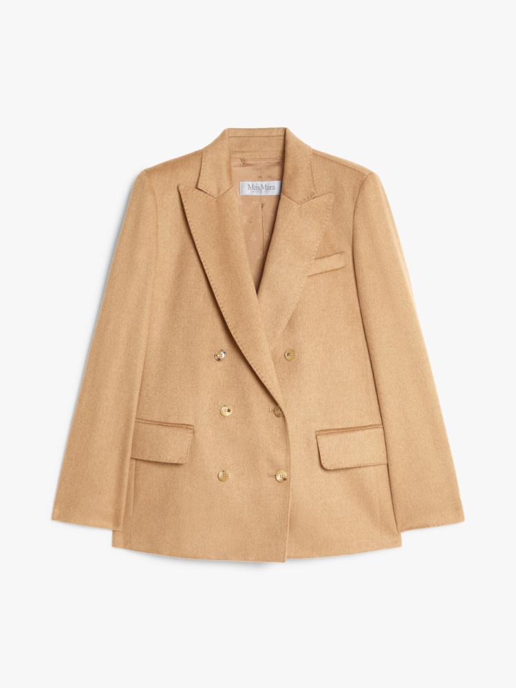 Double-breasted camel blazer - 驼色 - Marina Rinaldi - 5