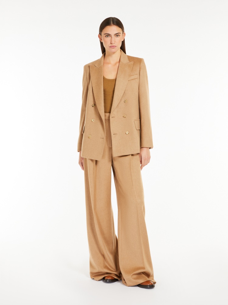 Double-breasted camel blazer - 驼色 - Marina Rinaldi - 2