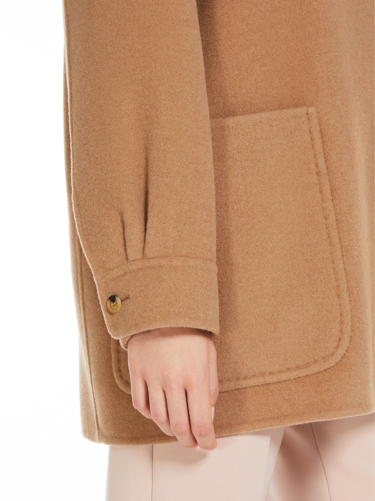Reversible camel jacket - 驼色 - Marina Rinaldi - 5
