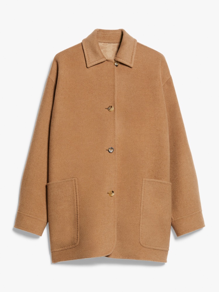 Reversible camel jacket - 驼色 - Marina Rinaldi