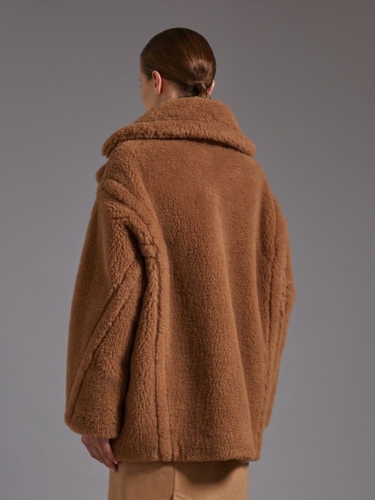 Short Teddy Bear Icon Coat - 驼色 - Marina Rinaldi - 3