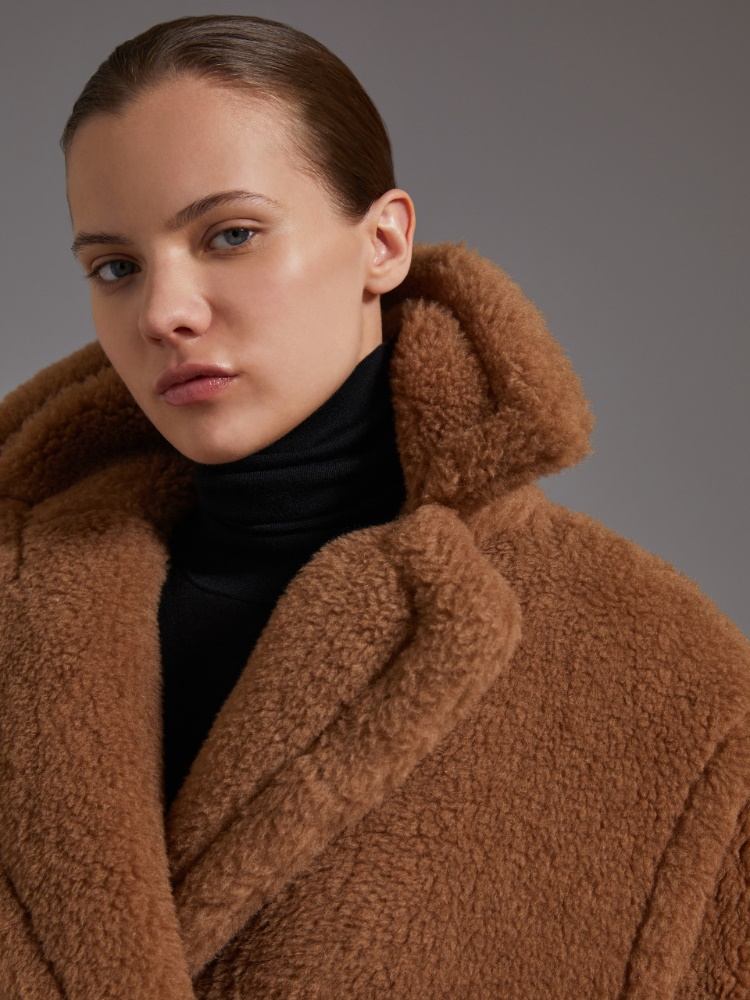 Short Teddy Bear Icon Coat - 驼色 - Marina Rinaldi - 5