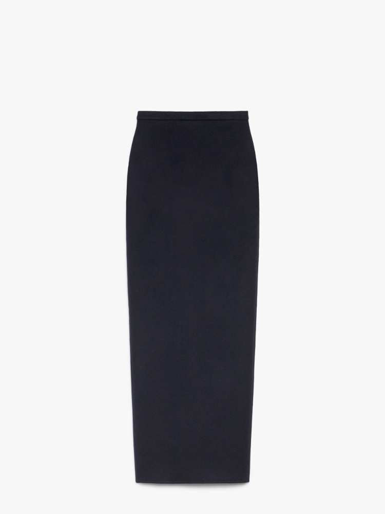 Camel hair pencil skirt - 蓝色 - Marina Rinaldi