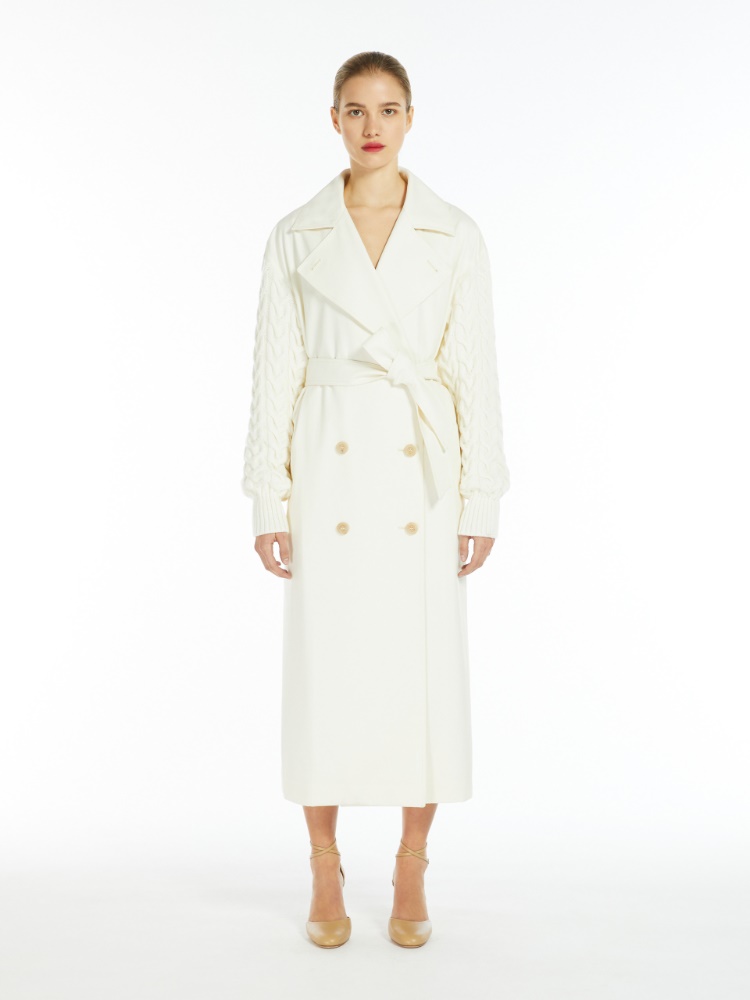 Water-repellent gabardine trench coat - 香草色 - Marina Rinaldi - 2