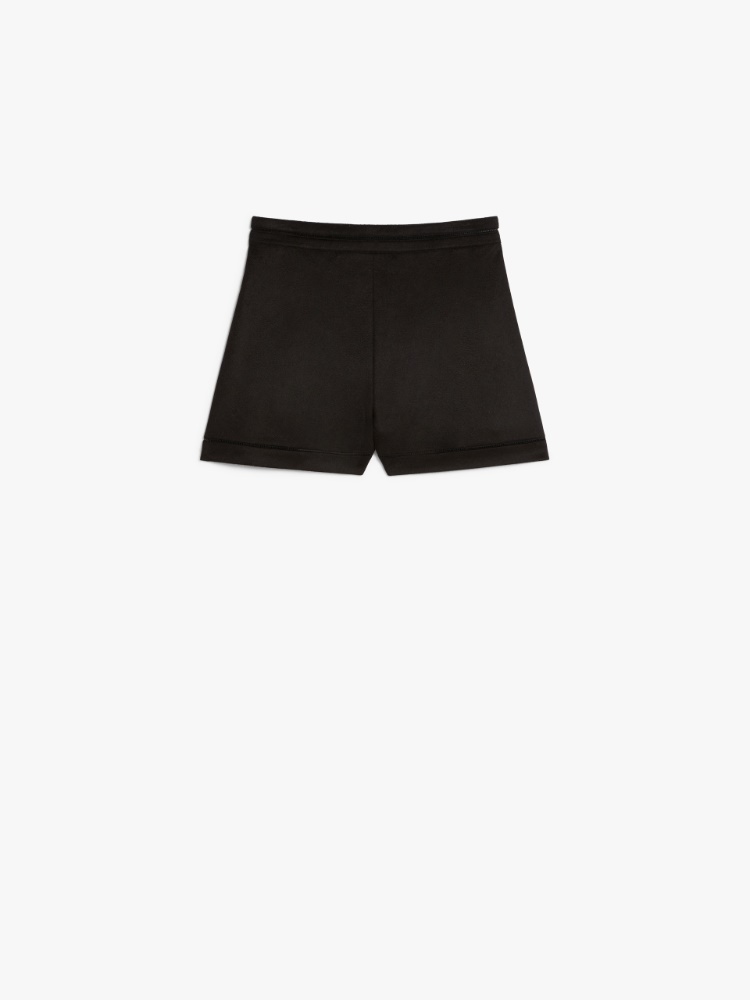 Camel colour shorts - 黑色 - Marina Rinaldi - 5