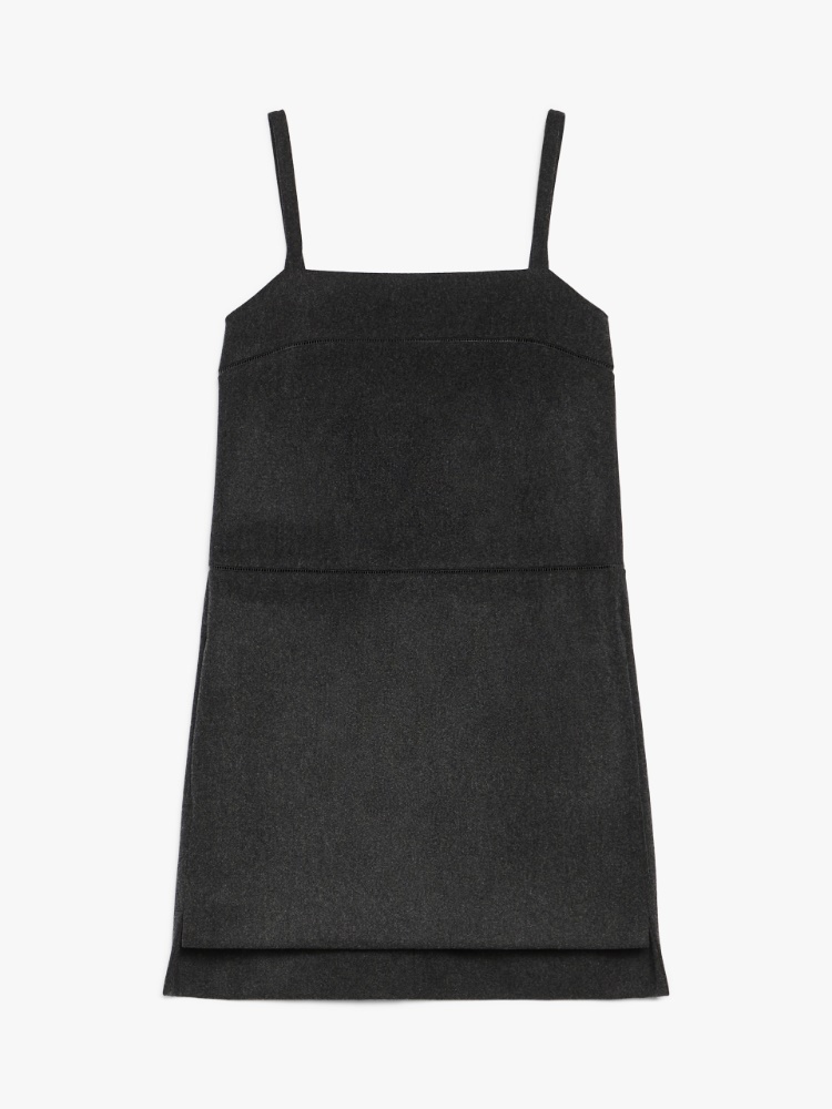 Short dress in wool felt - 深灰色 - Marina Rinaldi