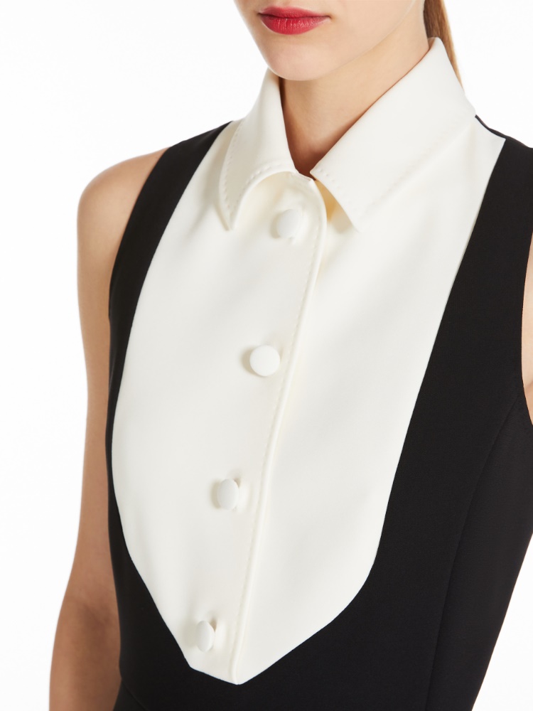 Stretch sablé jumpsuit - 黑色 - Marina Rinaldi - 4