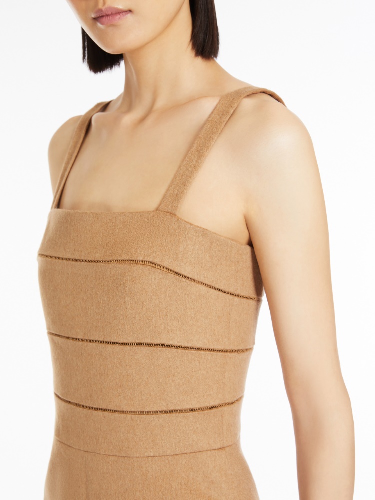 Camel hair playsuit - 驼色 - Marina Rinaldi - 4