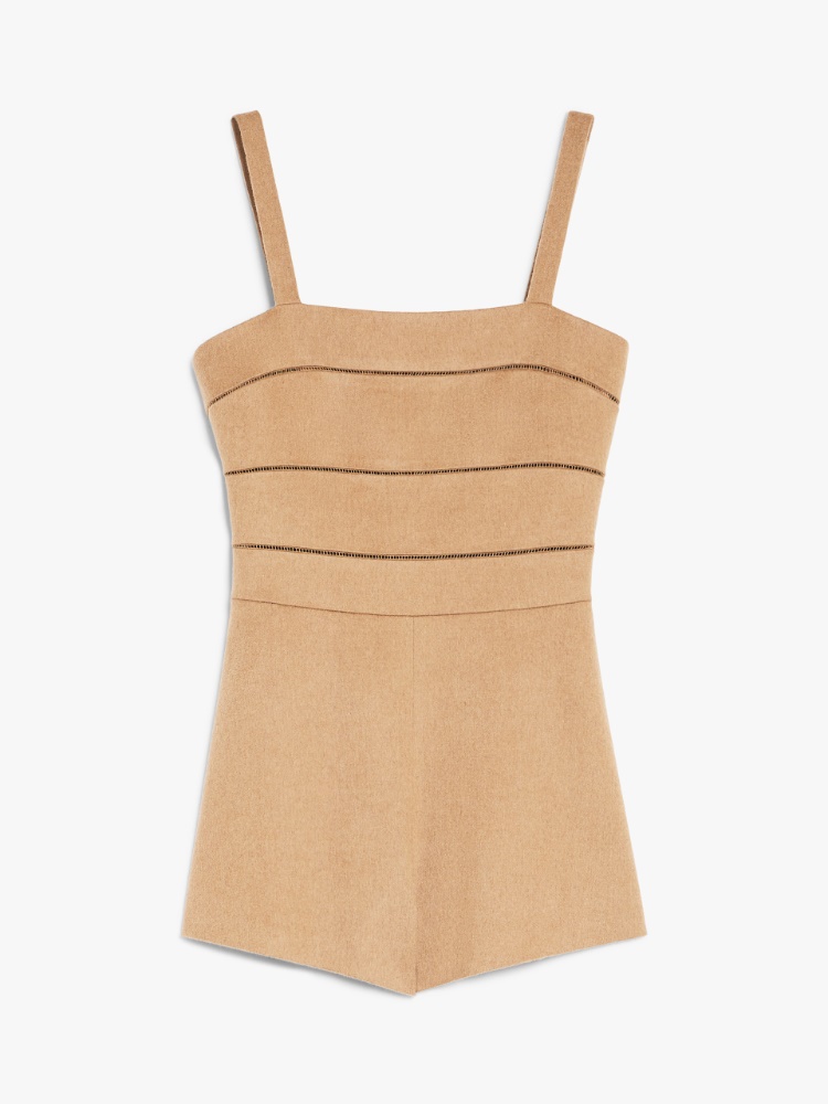 Camel hair playsuit - 驼色 - Marina Rinaldi - 6