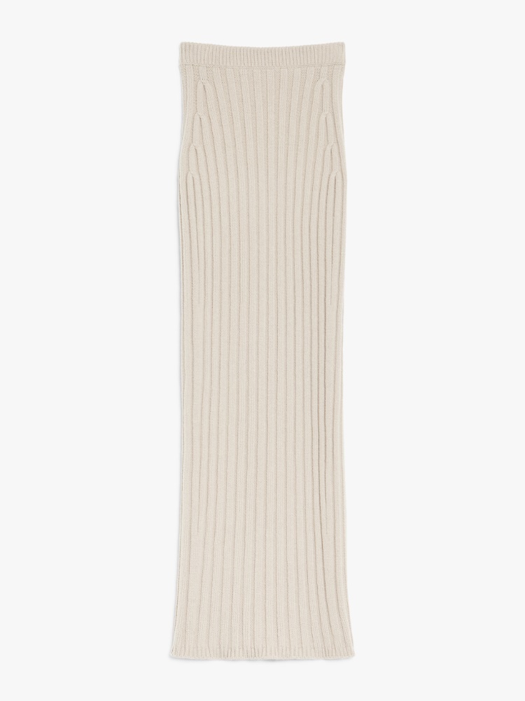 Wool and cashmere knit skirt - 米色 - Marina Rinaldi - 6