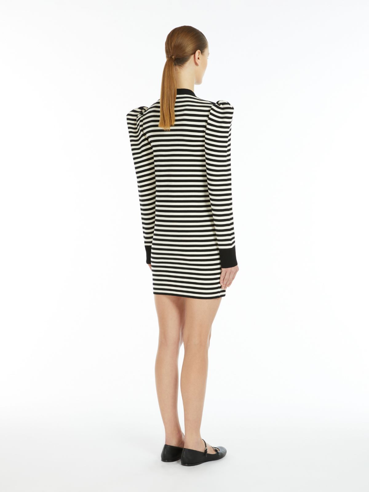 Short knit dress - 黑色 - Marina Rinaldi - 3