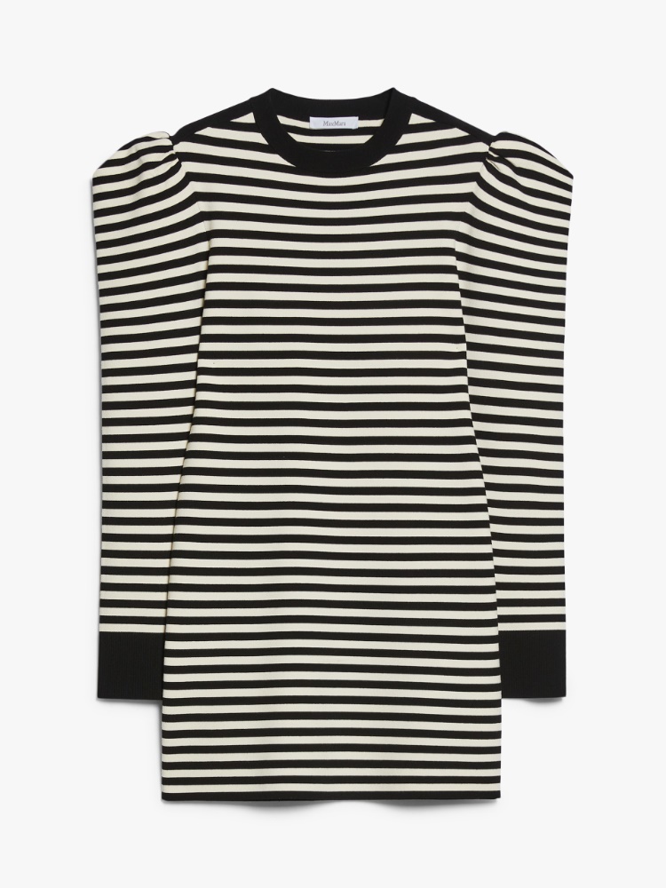 Short knit dress - 黑色 - Marina Rinaldi - 6