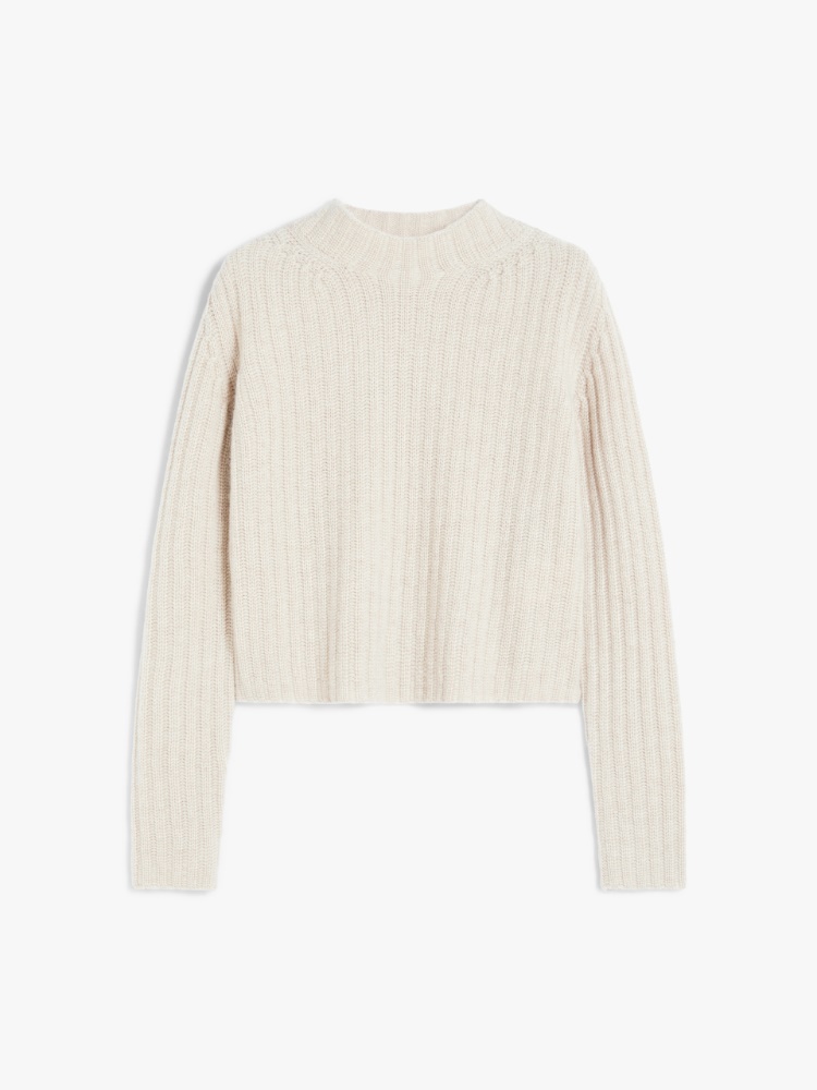Boxy wool and cashmere jumper - 米色 - Marina Rinaldi