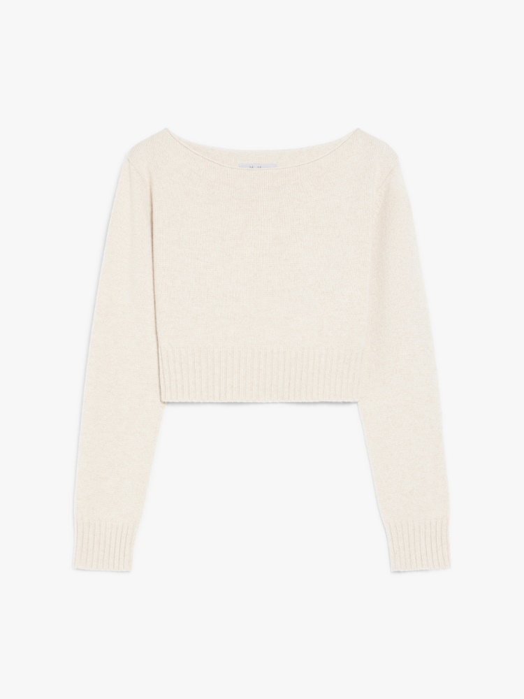 Wool and cashmere cropped jumper - 米色 - Marina Rinaldi - 6