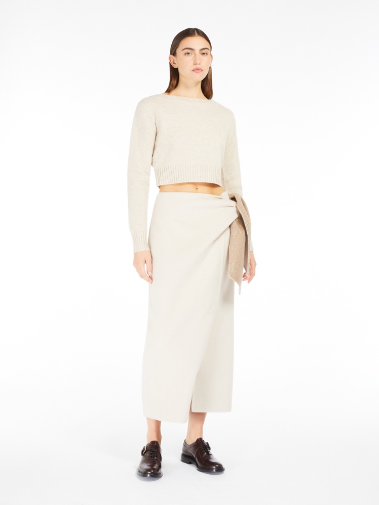 Wool and cashmere cropped jumper - 米色 - Marina Rinaldi - 2