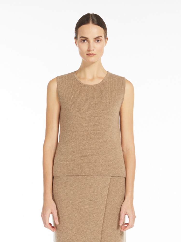 Wool and cashmere top - 浅棕色 - Marina Rinaldi - 2
