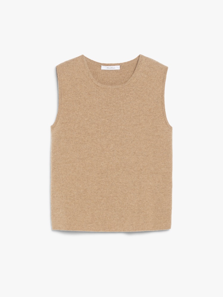 Wool and cashmere top - 浅棕色 - Marina Rinaldi - 5