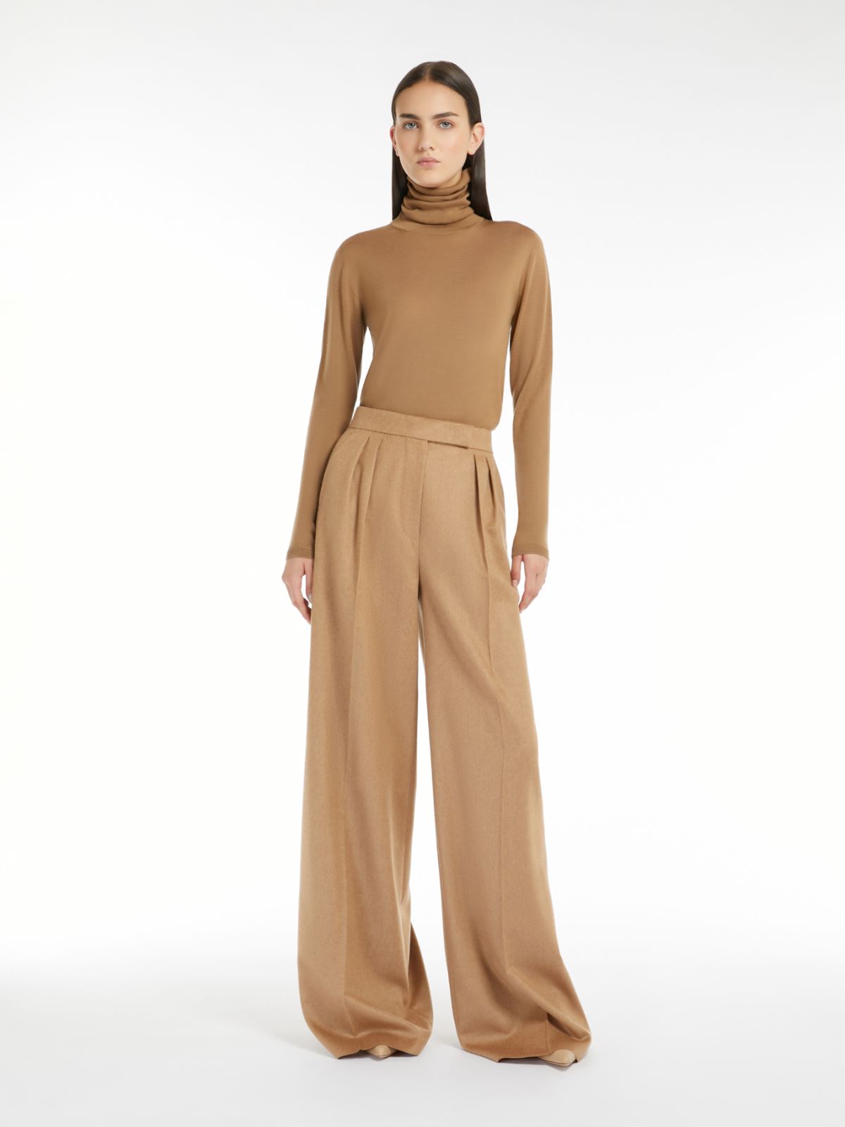 Wool turtleneck - 驼色 - Marina Rinaldi