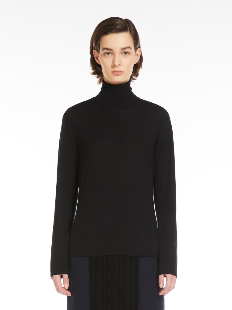 Wool turtleneck - 黑色 - Marina Rinaldi - 2
