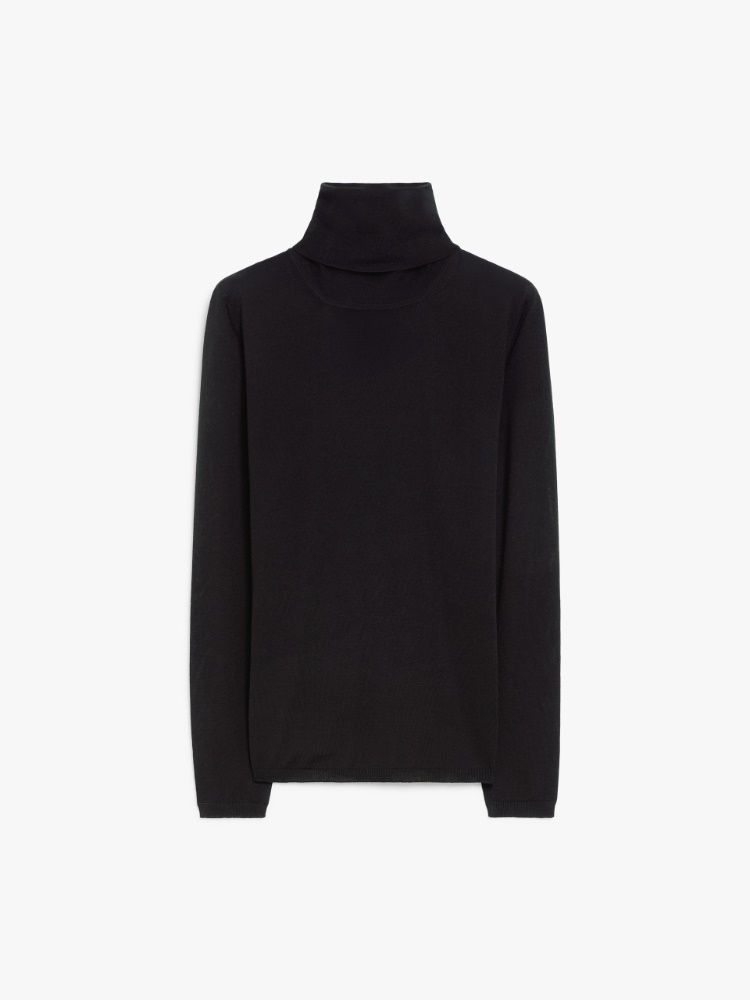 Wool turtleneck - 黑色 - Marina Rinaldi