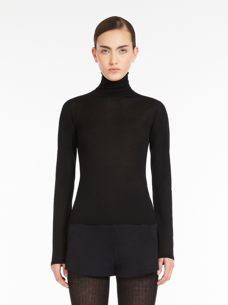 Cashmere yarn turtleneck - 黑色 - Marina Rinaldi - 2