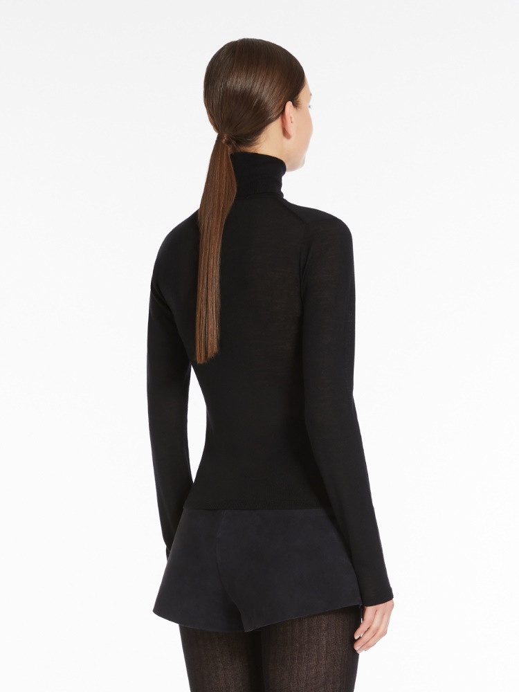 Cashmere yarn turtleneck - 黑色 - Marina Rinaldi - 3
