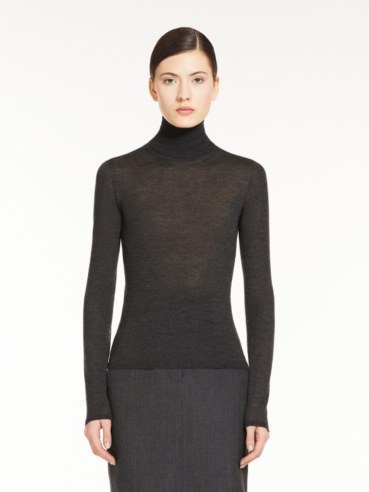 Cashmere yarn turtleneck - 深灰色 - Marina Rinaldi - 2