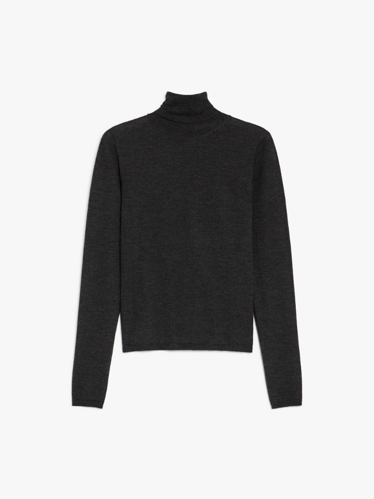 Cashmere yarn turtleneck - 深灰色 - Marina Rinaldi