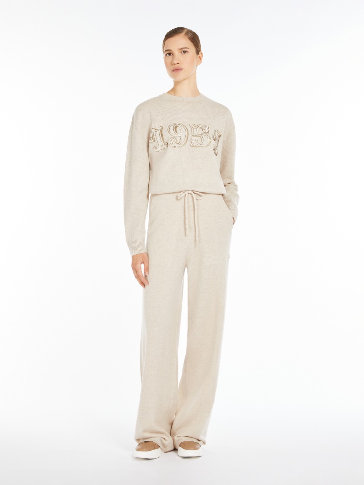Wool, cashmere and sequin pullover - 米色 - Marina Rinaldi - 2