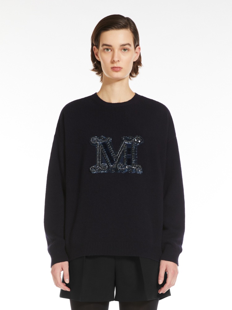 Oversized wool and cashmere jumper - 蓝色 - Marina Rinaldi - 2