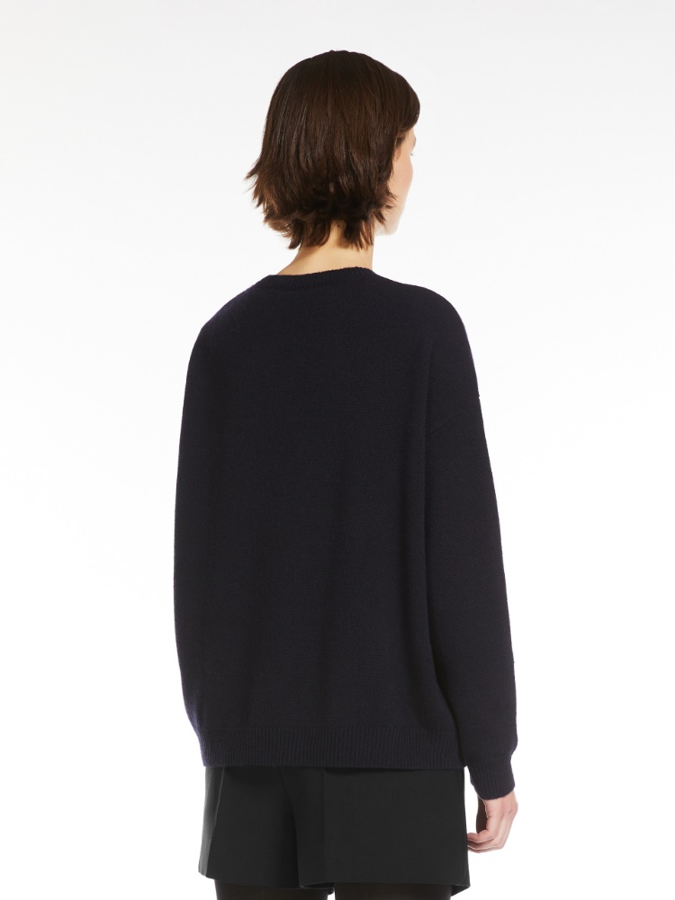 Oversized wool and cashmere jumper - 蓝色 - Marina Rinaldi - 3