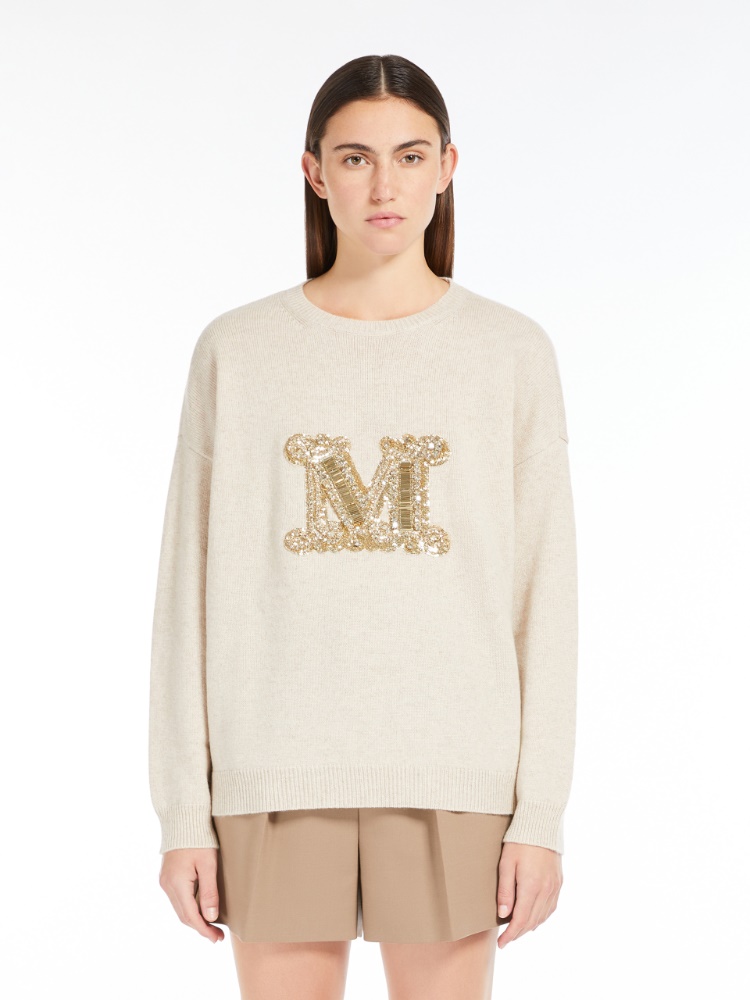 Oversized wool and cashmere jumper - 米色 - Marina Rinaldi - 2