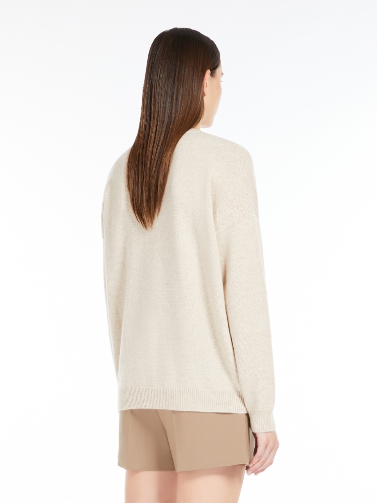 Oversized wool and cashmere jumper - 米色 - Marina Rinaldi - 3