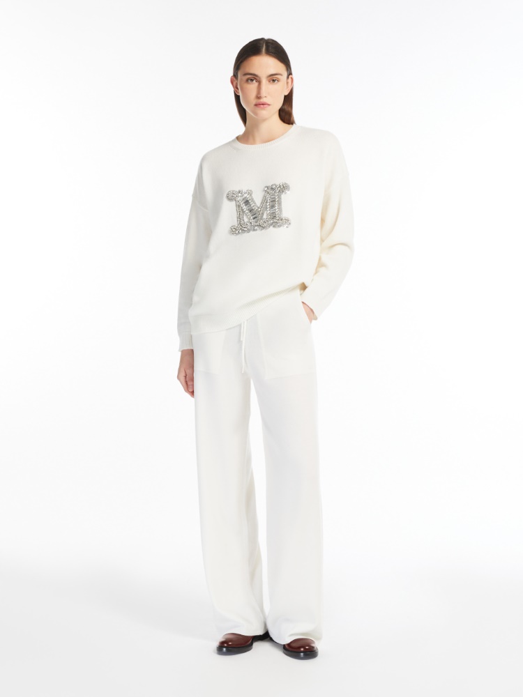 Oversized wool and cashmere jumper - 白色 - Marina Rinaldi - 2