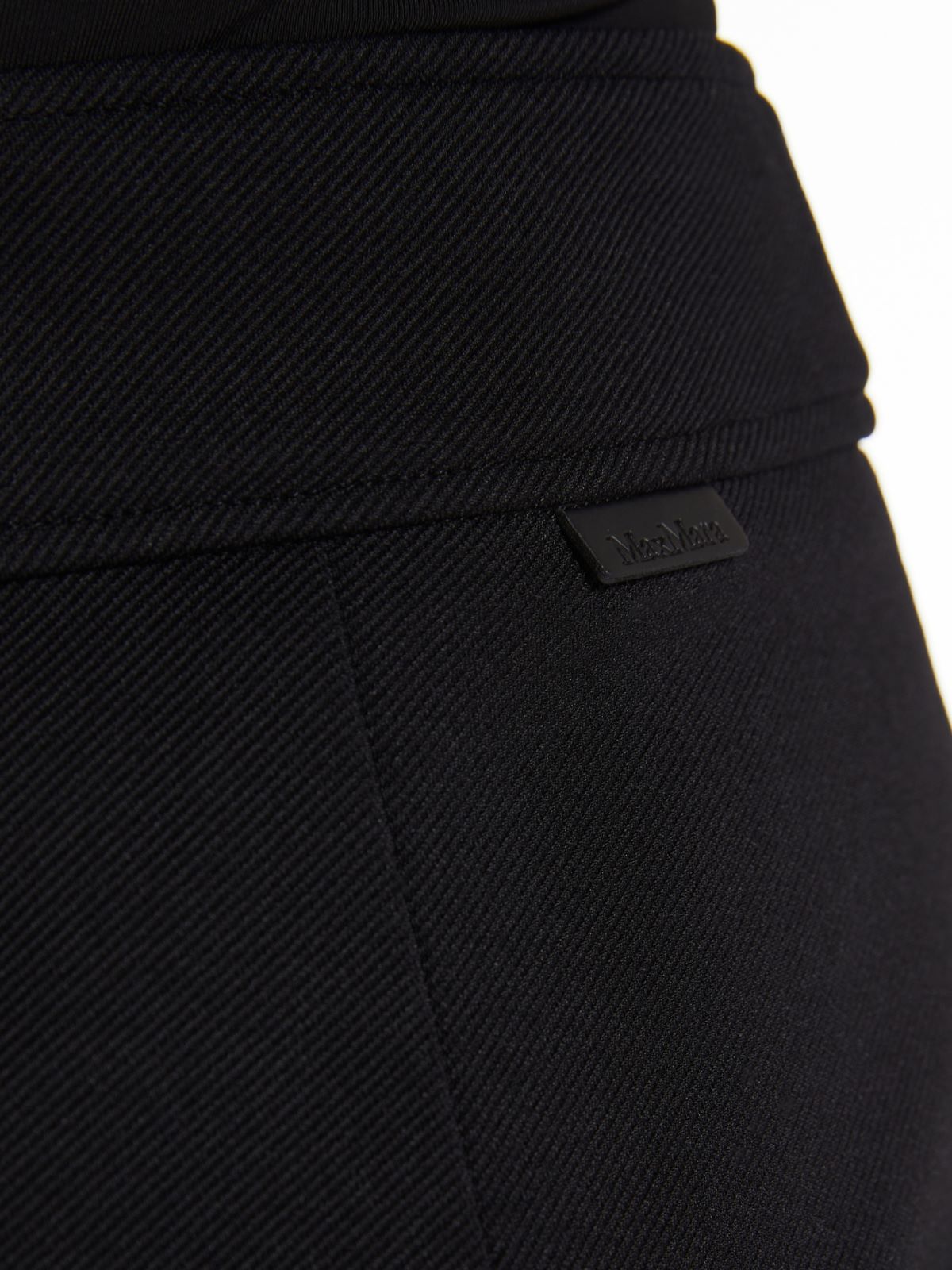 Jersey mini skirt - 黑色 - Marina Rinaldi - 4