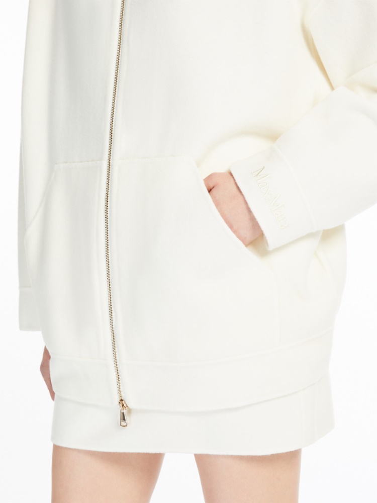 Oversized wool and cashmere sweatshirt - 白色 - Marina Rinaldi - 4